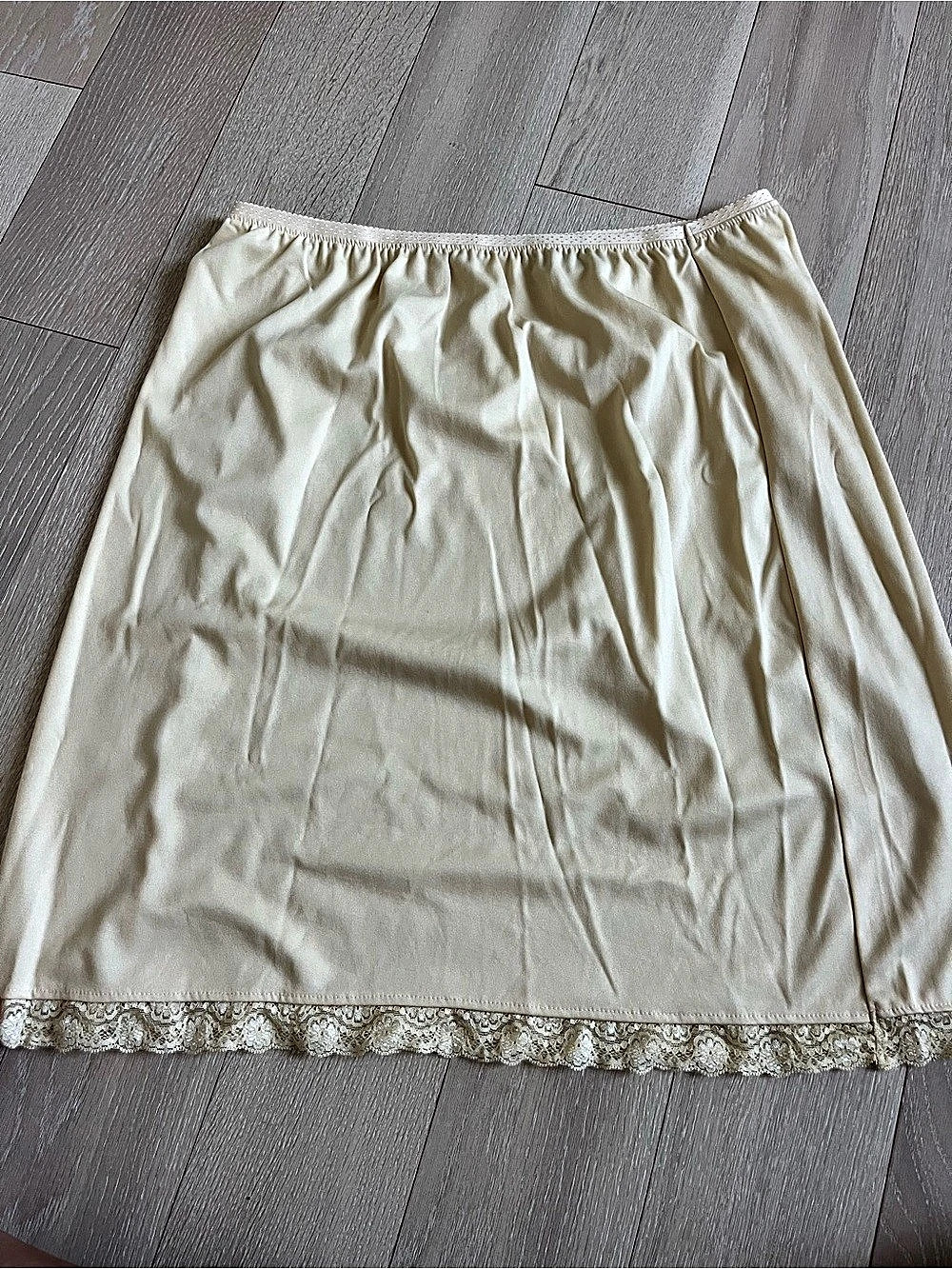Gold Coast baby yellow Lace Trim Slip Like New